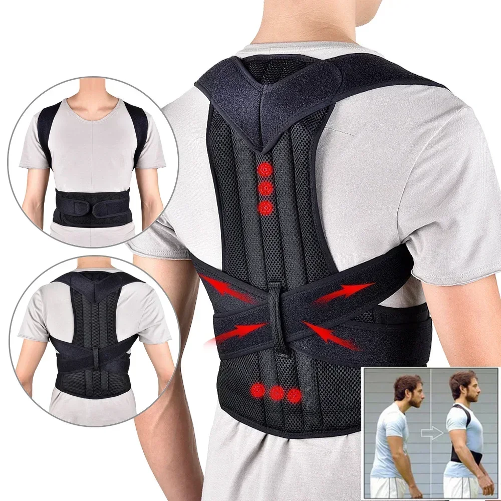 Posture Corrector Back - เข็มขัดพยุงหลังปรับระดับได้สำหรับผู้หญิงและผู้ชาย ช่วยพยุงหลังส่วนล่างและไหล่ เพื่อปรับปรุงอาการกระดูกสันหลังคด