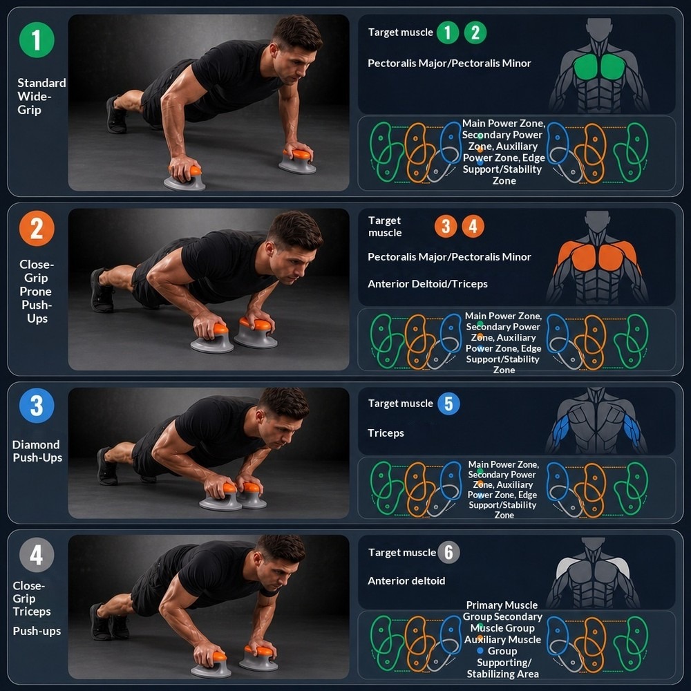 ใหม่! แผ่นฝึกความแข็งแรงอเนกปร - Push Up Board บทวิจารณ์และราคา