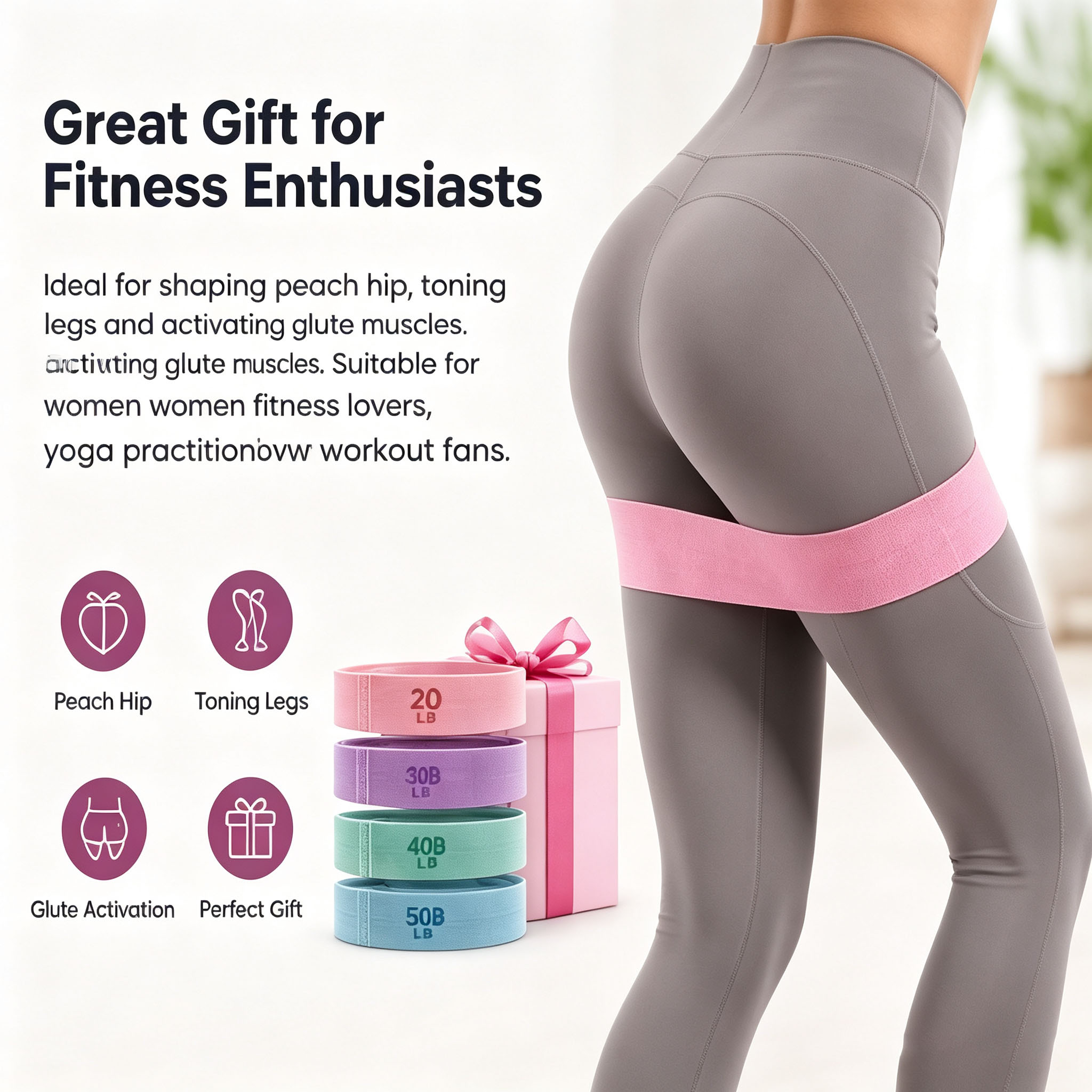 ยางยืดออกกำลังกายสำหรับกล้ามเน - Yoga Fitness Resistance Band บทวิจารณ์และราคา
